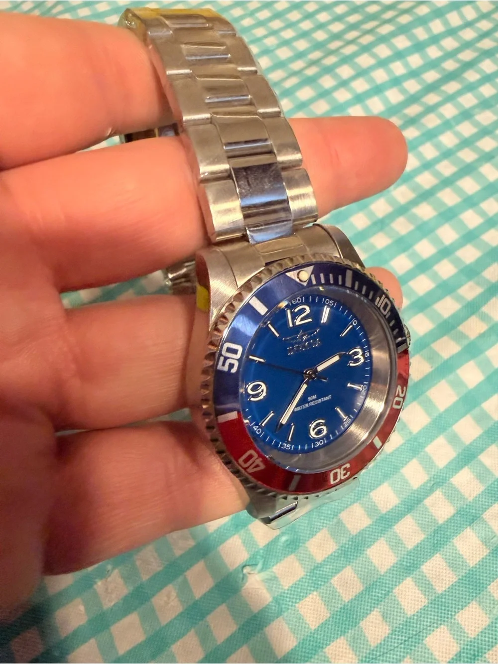 Brand New Invicta Specialty Men’s Watch- 40mm, Steel, “Pepsi” Dial